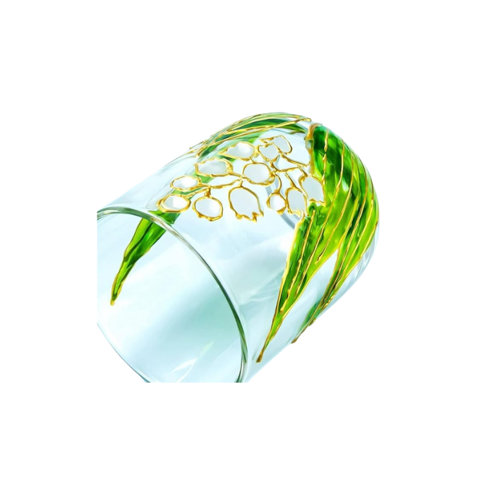 Glass painted with Art Rangers paint - floral design sample