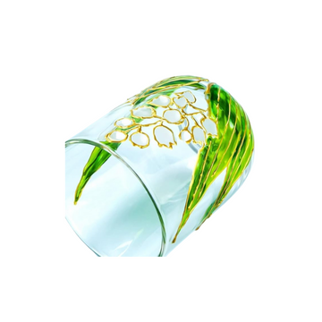 Glass painted with Art Rangers paint - floral design sample