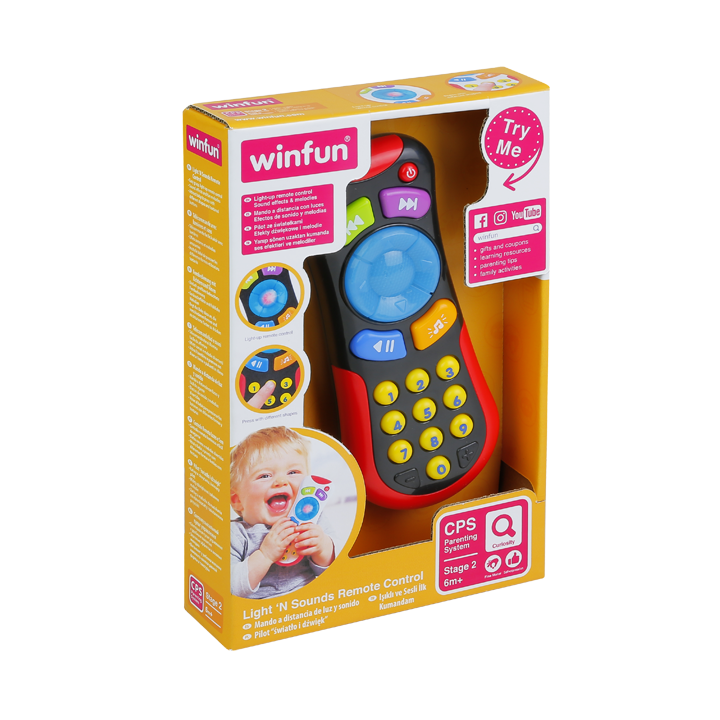 Winfun light and sounds remote control toy in retail packaging