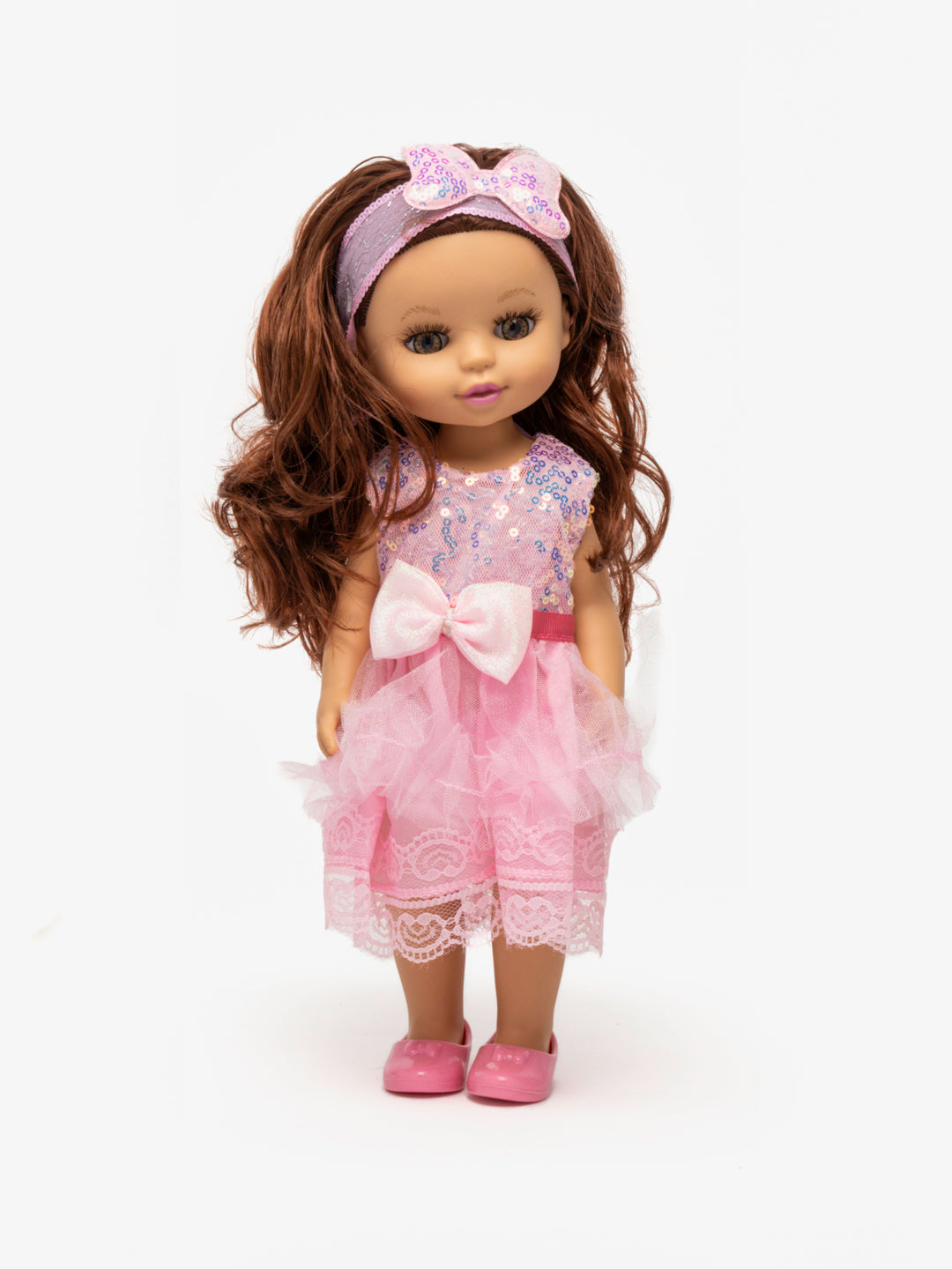 33cm all-vinyl plastic cute girl with English song