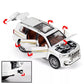 Diecast SUV toy car with openable doors and hood - interior view