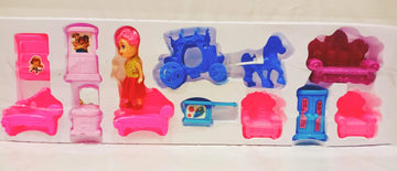 HAPPY FAMILY DOLL HOUSE WITH ACCESSORIES LIGHT AND MUSIC TOY FOR GIRLS