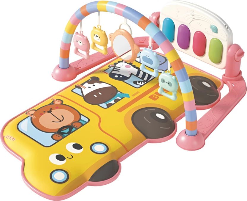 Tongxin Interactive Baby Gym Play Mat with Kick & Play Piano Baby Play Mat  (Yellow, 75 x 52 x 39 cm)