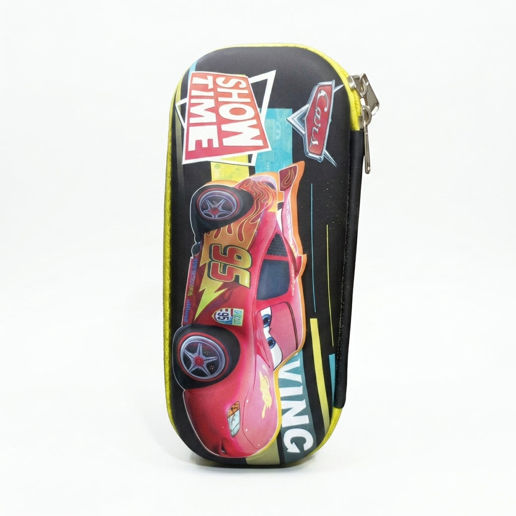 Race car 3D hard shell pencil case - front view
