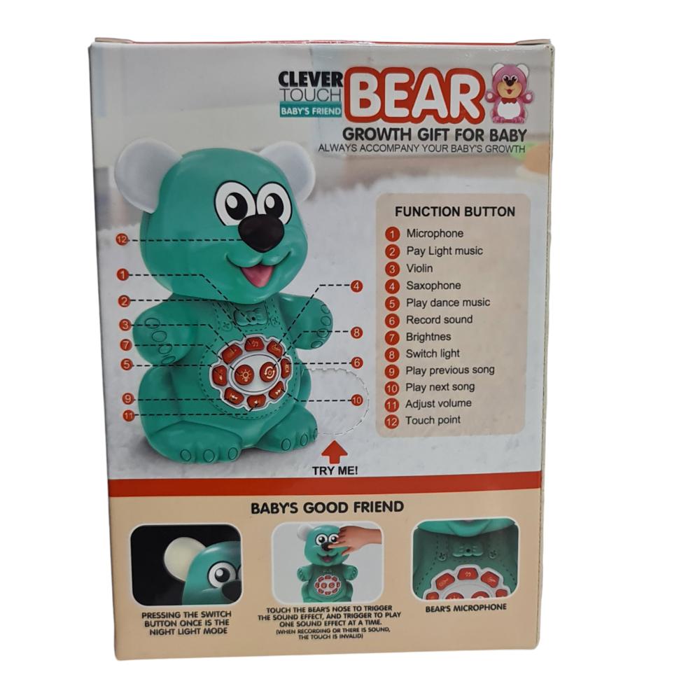 Teddy Bear with Ukrainian Audio – Songs, Fairy Tales, Riddles, Quizzes, Touch Sensors, Backlight & Voice Recording