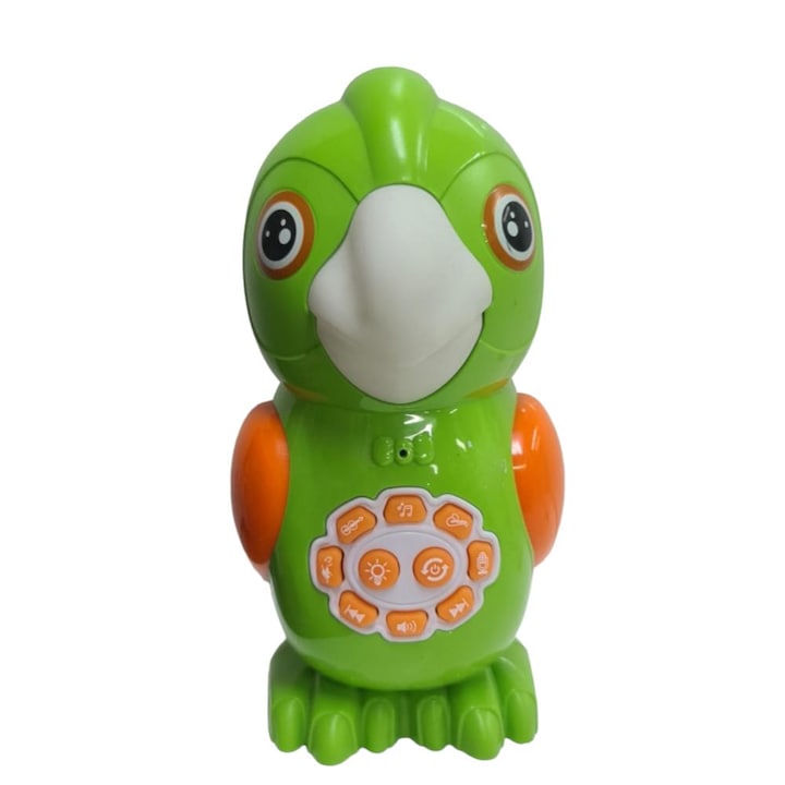 Interactive Parrot Toy with Recording Lights, USB
