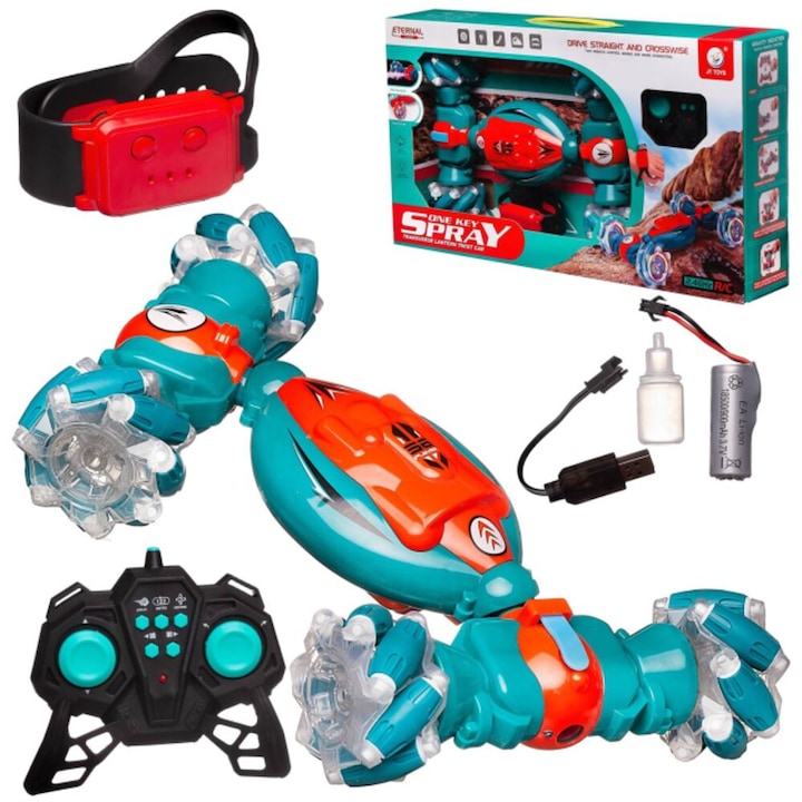 2.4G Gesture Control Stunt Car – Off-Road All-Terrain Climbing RC Vehicle with Lateral Drift, Twist Mode, Lights & Spray