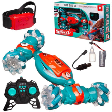 2.4G Gesture Control Stunt Car – Off-Road All-Terrain Climbing RC Vehicle with Lateral Drift, Twist Mode, Lights & Spray