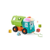 Shape sorting garbage truck toy with lights and music - full view