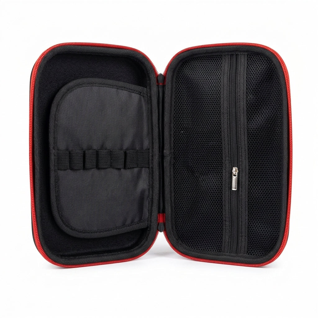 Spider-Man pencil case open showing spacious interior with pen loops