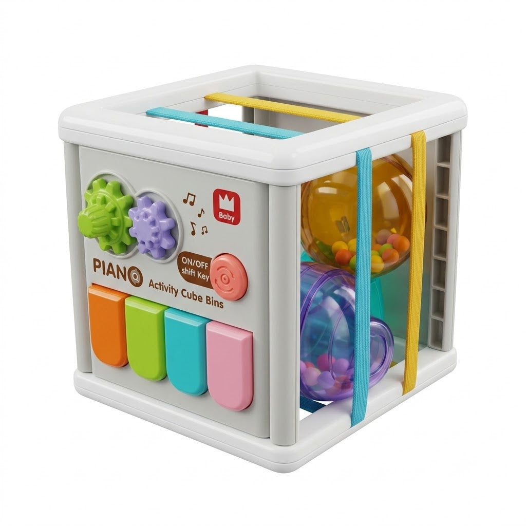 6-in-1 Multi-Sensory Activity Cube - Gift for Babies 12 Months+ - 8025-1B