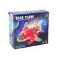 Battery Operated Bump and Go Gear Transparent Chassis Plane with Lights and Sound Toys for Kids