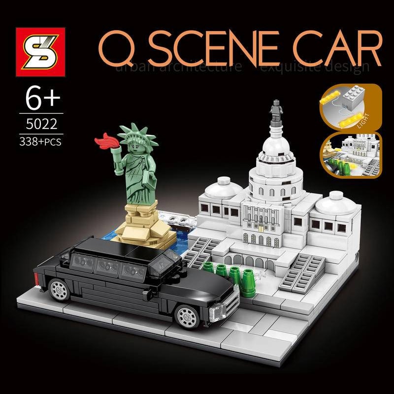 SY 5022 Q Scene Car Architectural Building Block Set