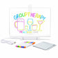 Colorful Acrylic LED Light Writing Tablet - 30 × 20 cm Reusable Message Board - USB Powered | LED Drawing & Memo Board