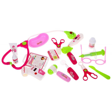 Medical Kit Toy Cart with Stethoscope and Toy Accessories