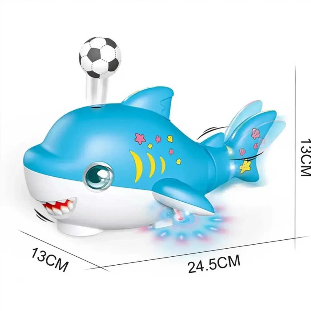 Electric Musical Ball Blowing Shark With Lights