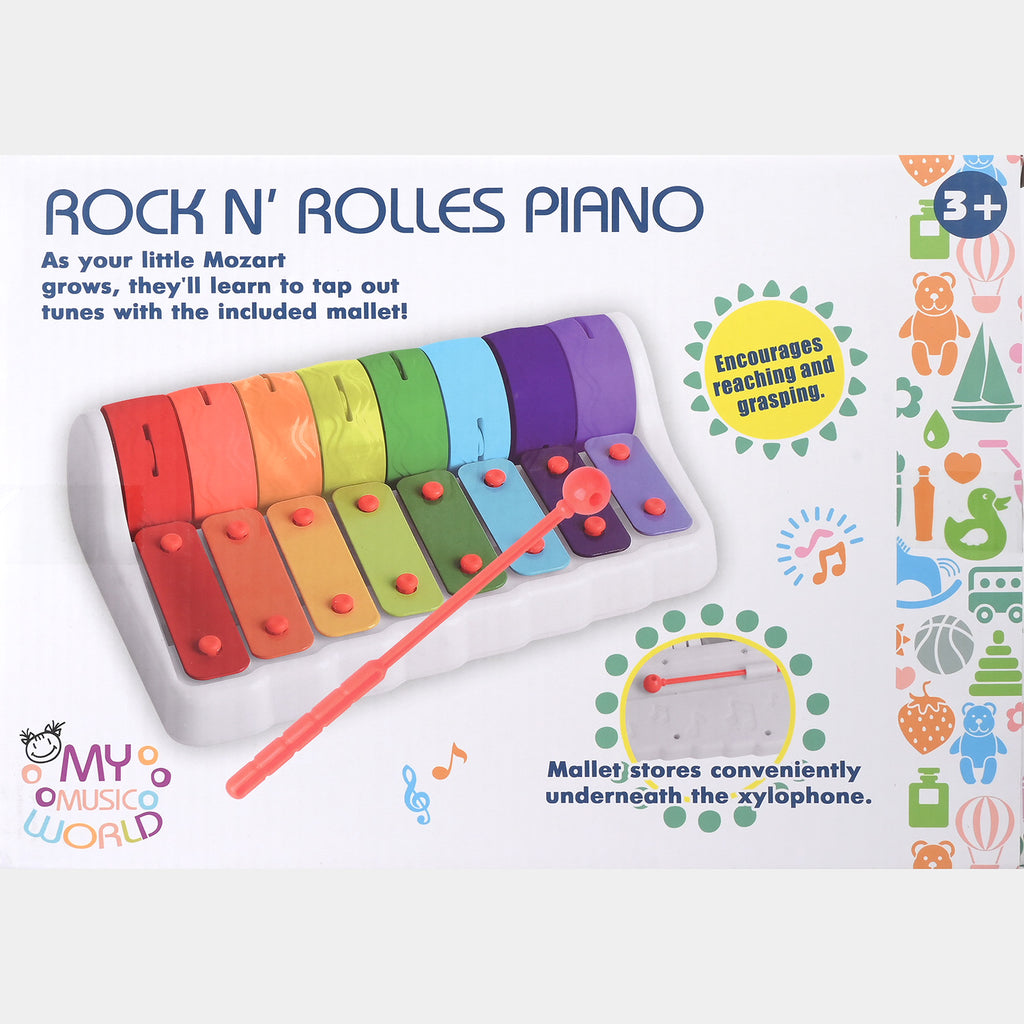 2-in-1 Xylophone & Roller Bell Musical Toy For Kids